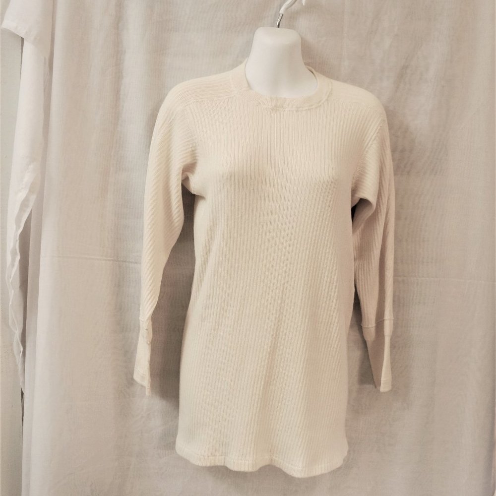 Vtg Shirt Ribbed Cotton-Soft-Warm-Comfy unisex Germany 1970s era...